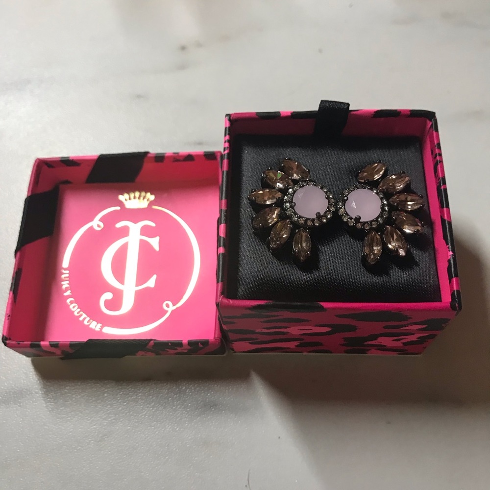 Juicy Couture marquise cluster earrings gift boxed